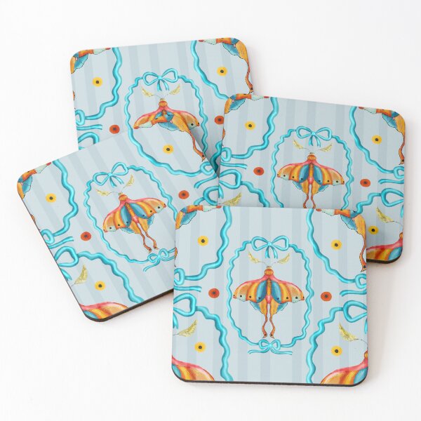 Item preview, Dreamy Cottagecore Floral Pattern | Colorful Boho Moth Art designed and sold by VirtuallyCreativ .