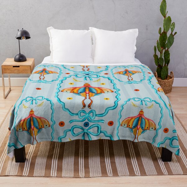 Item preview, Dreamy Cottagecore Floral Pattern | Colorful Boho Moth Art designed and sold by VirtuallyCreativ .