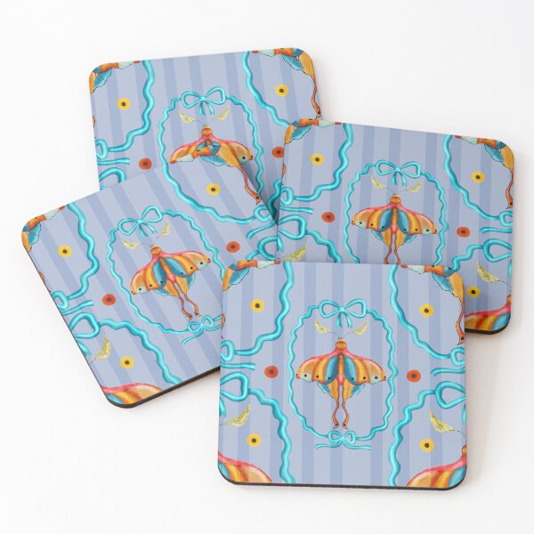 Item preview, Dreamy Cottagecore Floral Pattern | Colorful Boho Moth Art designed and sold by VirtuallyCreativ .
