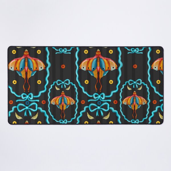 Item preview, Dreamy Cottagecore Floral Pattern | Colorful Boho Moth Art designed and sold by VirtuallyCreativ .