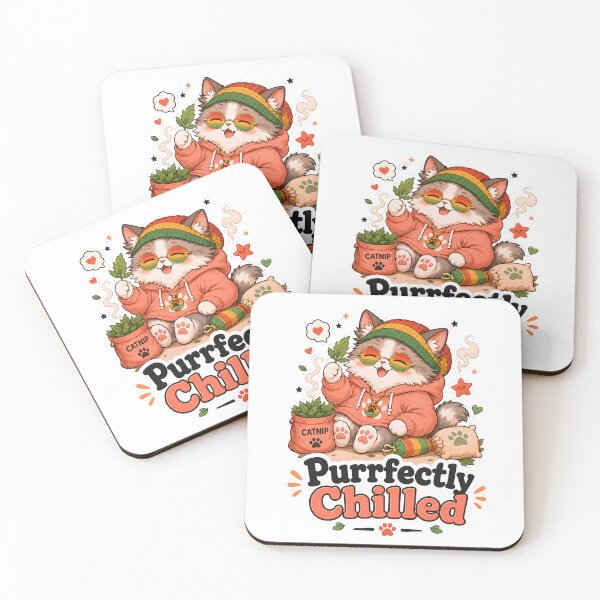 Item preview, Purrfectly Chilled Catnip Cat designed and sold by MoodCats.