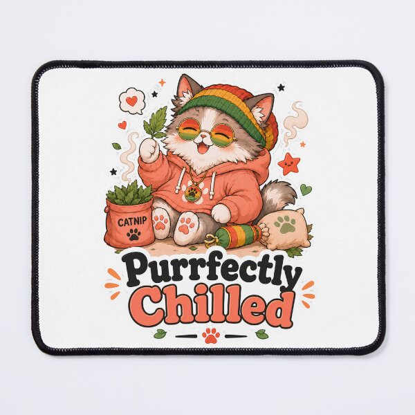Item preview, Purrfectly Chilled Catnip Cat designed and sold by MoodCats.