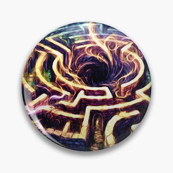 Item preview, Psychedelic Mystic Labyrinth Glowing Maze Illustration designed and sold by Hen-C-Art.