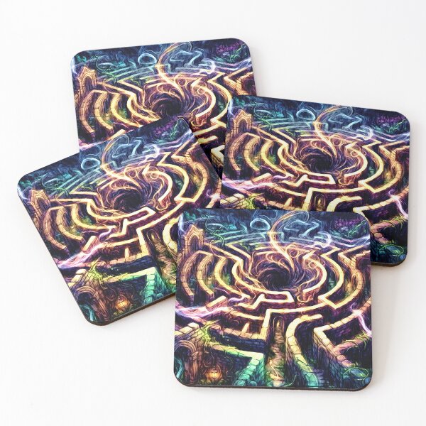 Item preview, Psychedelic Mystic Labyrinth Glowing Maze Illustration designed and sold by Hen-C-Art.
