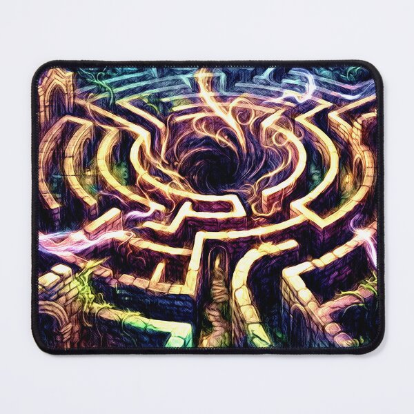 Item preview, Psychedelic Mystic Labyrinth Glowing Maze Illustration designed and sold by Hen-C-Art.