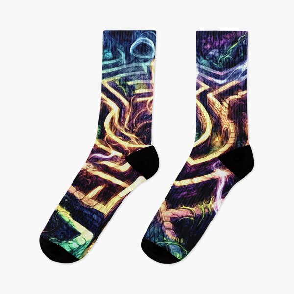 Item preview, Psychedelic Mystic Labyrinth Glowing Maze Illustration designed and sold by Hen-C-Art.