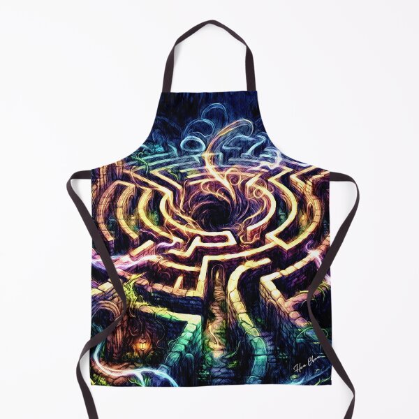 Item preview, Psychedelic Mystic Labyrinth Glowing Maze Illustration designed and sold by Hen-C-Art.