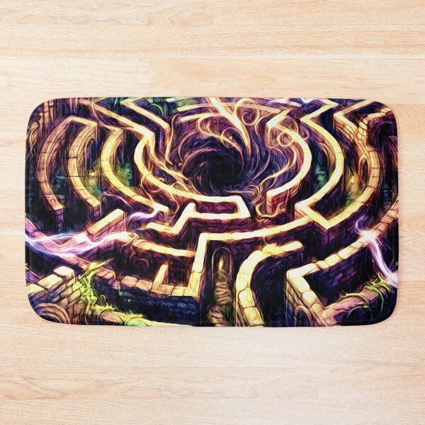 Item preview, Psychedelic Mystic Labyrinth Glowing Maze Illustration designed and sold by Hen-C-Art.