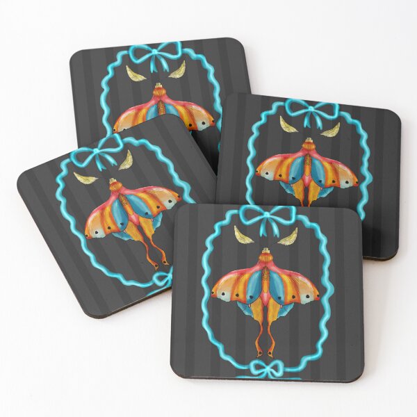 Item preview, Dreamy Cottagecore Floral Pattern | Colorful Boho Moth Art designed and sold by VirtuallyCreativ .