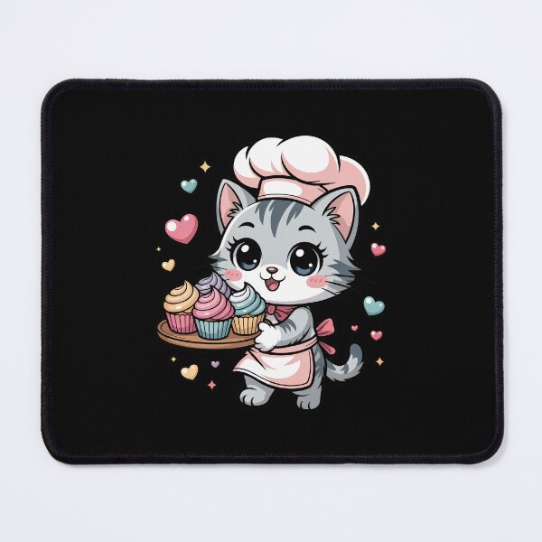Item preview, Cute Cat Baker with Cupcakes designed and sold by jkrphoto.