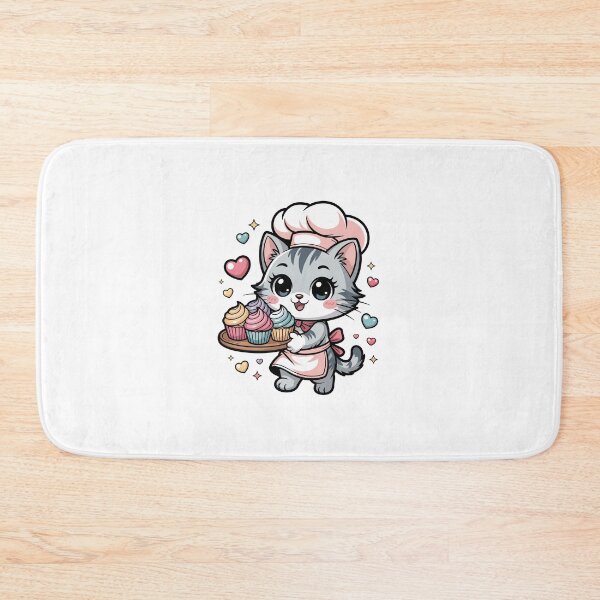 Item preview, Cute Cat Baker with Cupcakes designed and sold by jkrphoto.