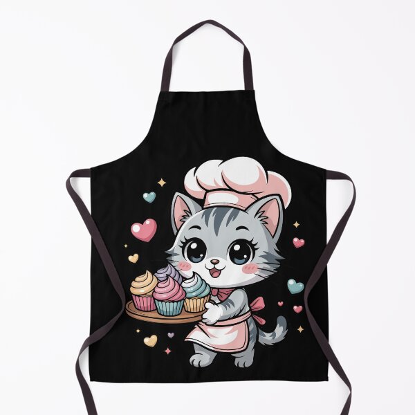 Item preview, Cute Cat Baker with Cupcakes designed and sold by jkrphoto.