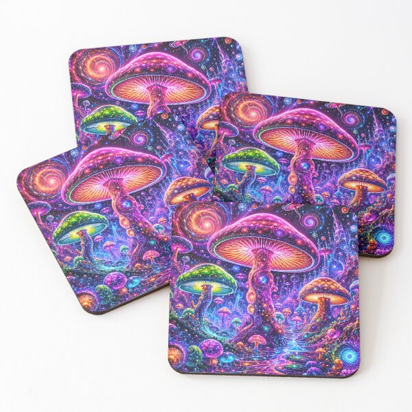 Item preview, Neon Mushroom Universe – Psychedelic Forest Trip designed and sold by RH Design Lab.