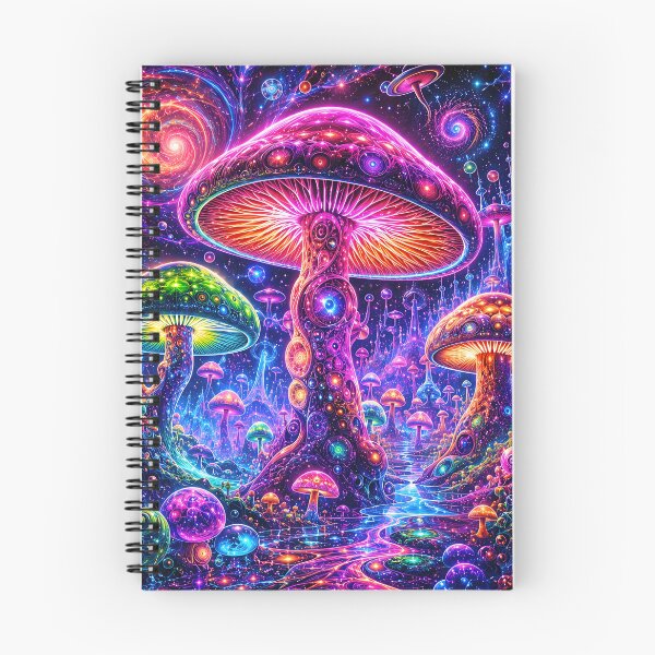 Item preview, Neon Mushroom Universe – Psychedelic Forest Trip designed and sold by RH Design Lab.