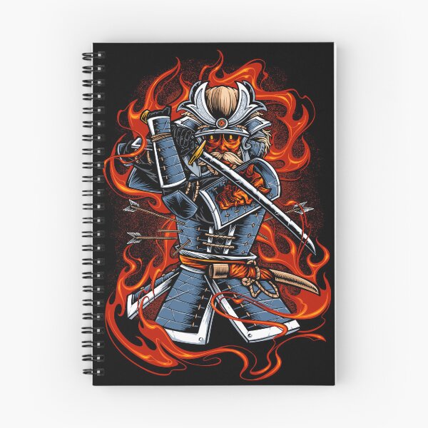 Item preview, Fire Samurai Warrior Katana Flames Japanese Dark Art Illustration Premium designed and sold by DERA RAY.