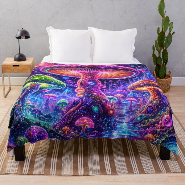 Item preview, Neon Mushroom Universe – Psychedelic Forest Trip designed and sold by RH Design Lab.