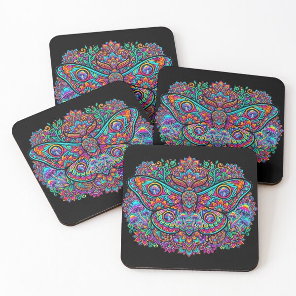 Item preview, Psychedelic Moth Mandala Art - Magic Mushroom Butterfly Spiritual Graphic designed and sold by MT-Hub | Art for Every Soul.