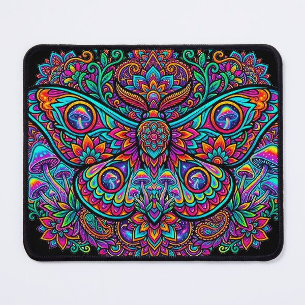Item preview, Psychedelic Moth Mandala Art - Magic Mushroom Butterfly Spiritual Graphic designed and sold by MT-Hub | Cute Aesthetic Art, Stickers & Phone Cases.