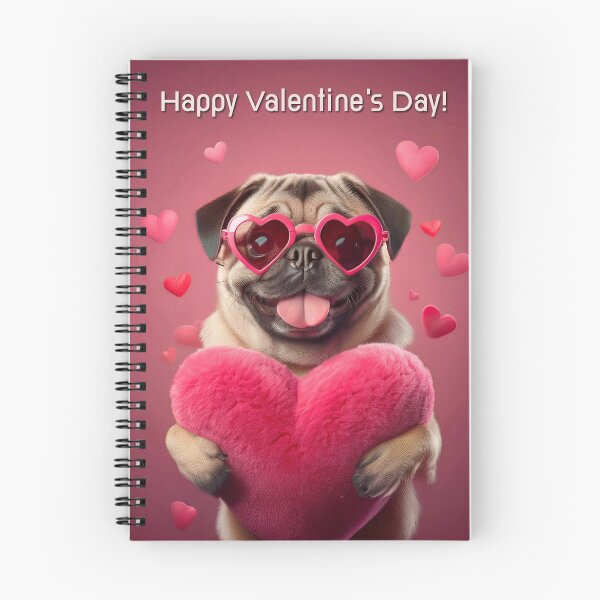 Item preview, Happy Valentine's Day Pug designed and sold by MCreations0519.