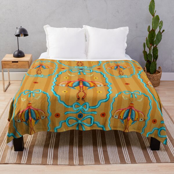 Item preview, Dreamy Cottagecore Floral Pattern | Colorful Boho Moth Art designed and sold by VirtuallyCreativ .