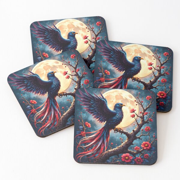 Item preview, Moonlit Crimsonwing – Mystical Fantasy Bird designed and sold by nicky2342.