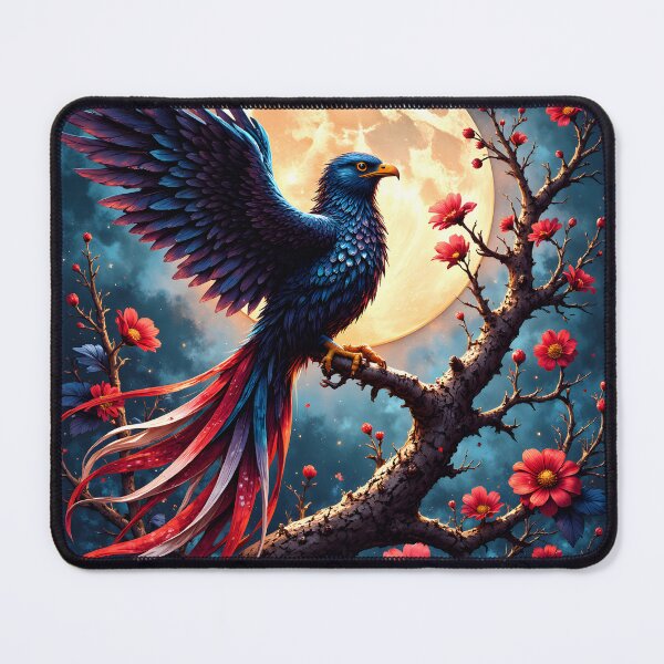 Item preview, Moonlit Crimsonwing – Mystical Fantasy Bird designed and sold by nicky2342.