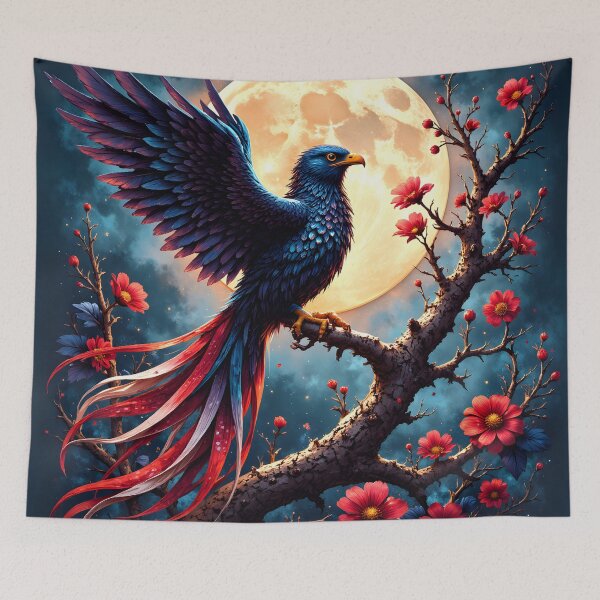 Item preview, Moonlit Crimsonwing – Mystical Fantasy Bird designed and sold by nicky2342.