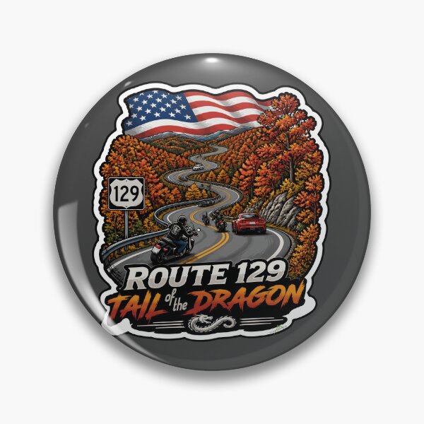 Item preview, Tail of the Dragon Road US 129 Motorcycle Sports Car Sticker & T-Shirt 07 designed and sold by OuterShellUK.