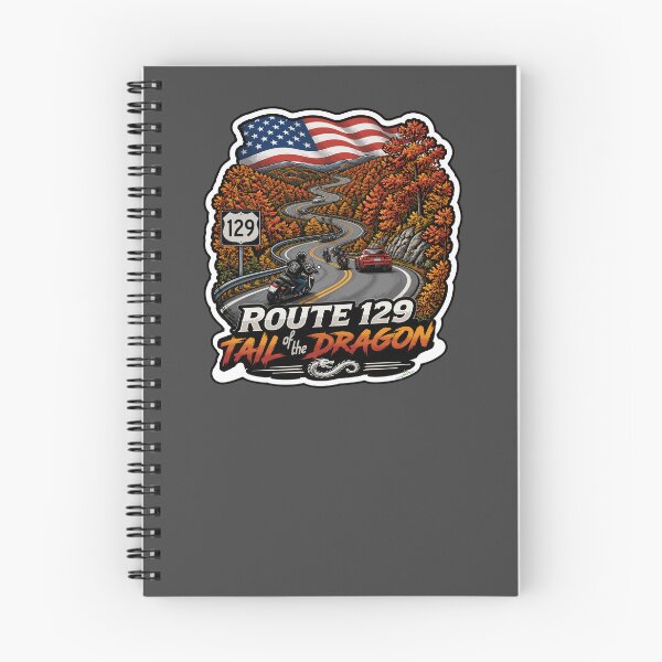 Item preview, Tail of the Dragon Road US 129 Motorcycle Sports Car Sticker & T-Shirt 07 designed and sold by OuterShellUK.