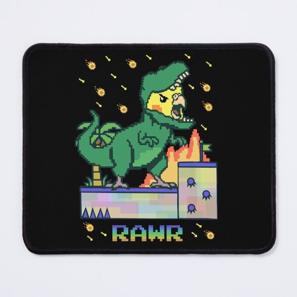Item preview, Video Game Rawr T-rex Cockatiel Pixel Nerd designed and sold by FandomizedRose.