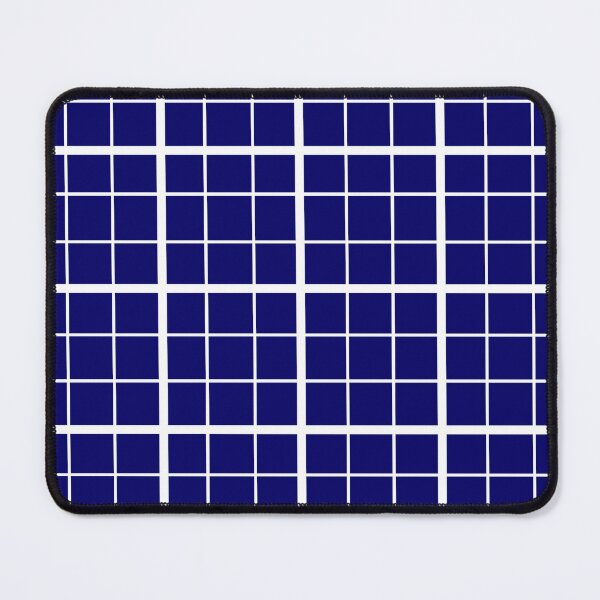 Item preview, Navy Blue and White Grid Windowpane Check Design  designed and sold by PatternTitan.