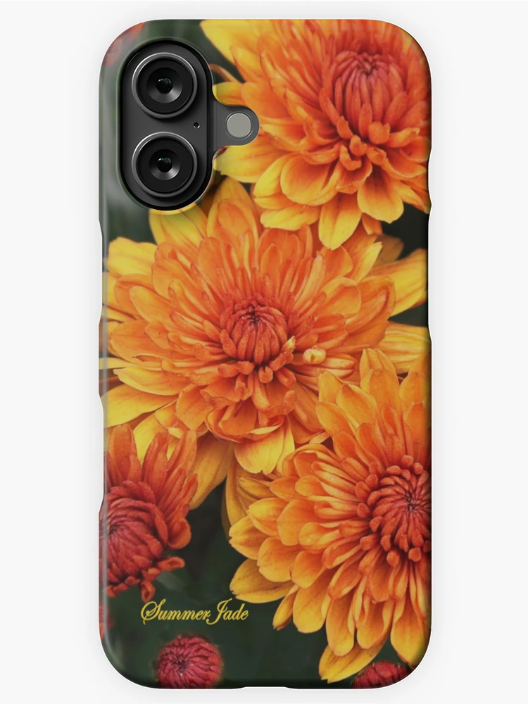 Thumbnail 1 of 4, iPhone Case, Fall Fancy ~ Rust Color Button Mums designed and sold by SummerJade.