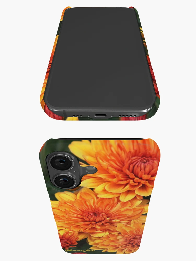 Thumbnail 3 of 4, iPhone Case, Fall Fancy ~ Rust Color Button Mums designed and sold by SummerJade.