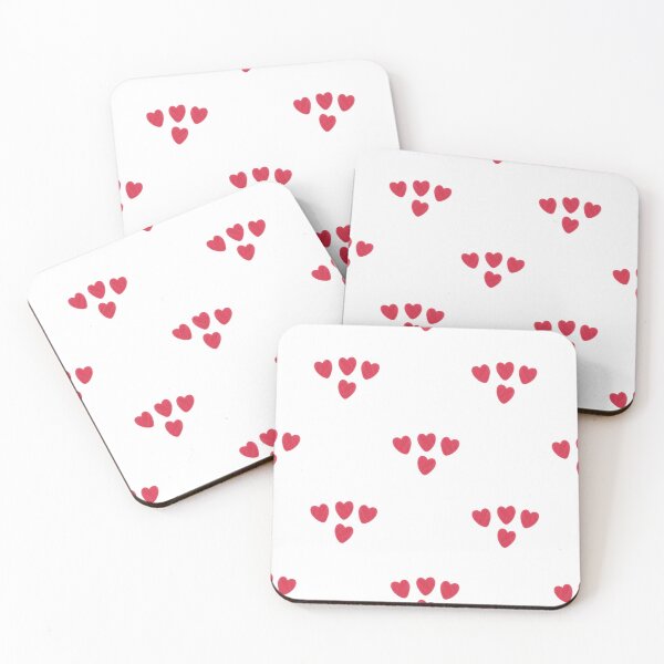 Item preview, Minimal Red Hearts Pattern On Clean Light Background designed and sold by EL-Lebedenko.