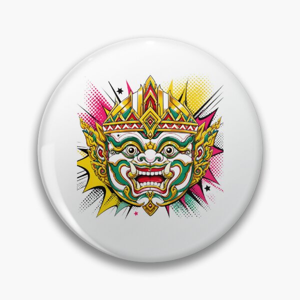 Item preview, Thai Hanuman Monkey God Pop Art Illustration designed and sold by weaveandwave.