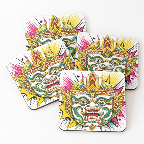 Item preview, Thai Hanuman Monkey God Pop Art Illustration designed and sold by weaveandwave.