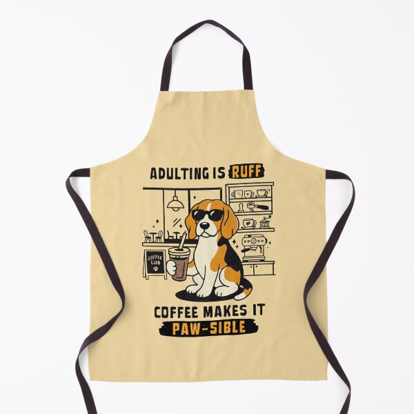 Item preview, Adulting Is Ruff Coffee Makes It Paw-sible Beagle Dog Lover designed and sold by Lorena Tiana.