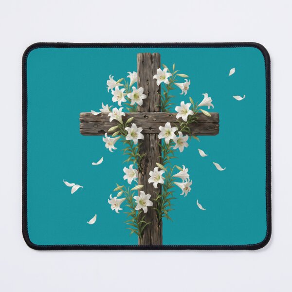 Item preview, Easter Cross with White Lilies designed and sold by RRRShop.