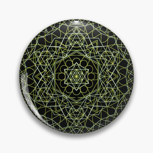Item preview, Sacred Geometry Mandala | Neon Green Geometric Sticker designed and sold by NuniDesigns.