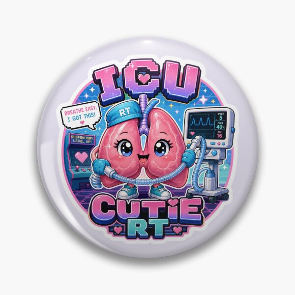 Item preview, ICU Cutie RT Retro Arcade Lungs Mascot Clock Design | Cute Respiratory Therapist Gift designed and sold by ClinicalHubs.