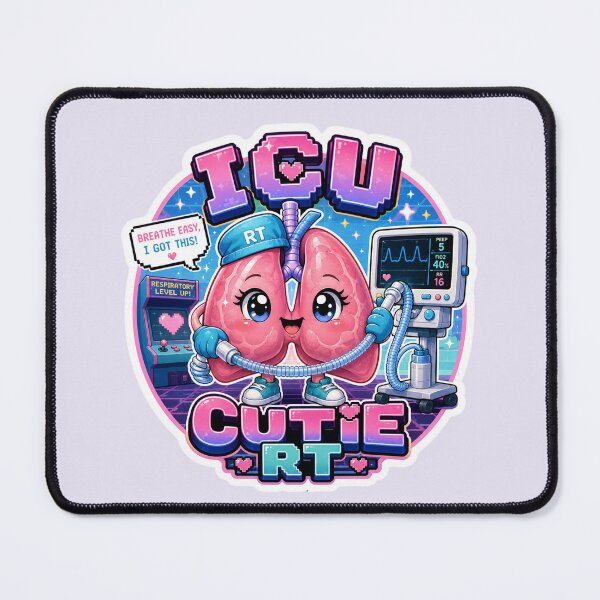 Item preview, ICU Cutie RT Retro Arcade Lungs Mascot Clock Design | Cute Respiratory Therapist Gift designed and sold by ClinicalHubs.