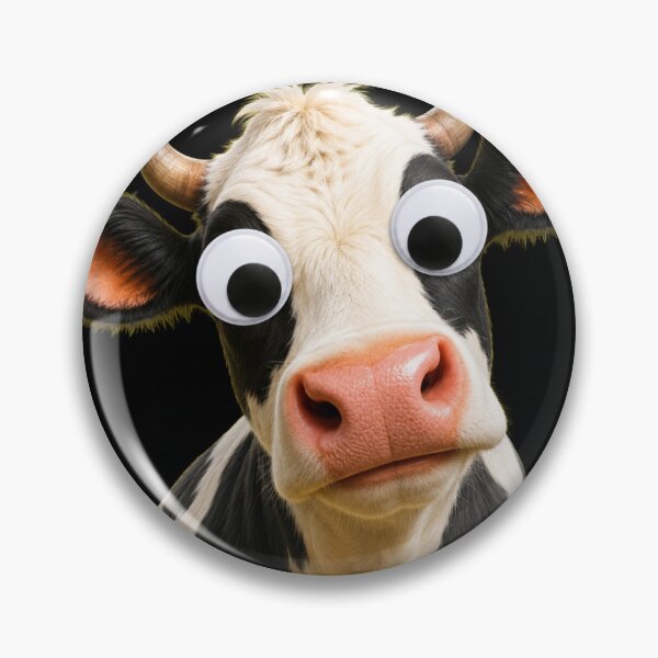 Item preview, Funny Googly Eyes Cow Cartoon | Cute Farm Animal Meme Design designed and sold by DrimitStore.