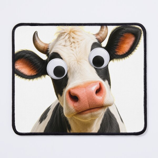 Item preview, Funny Googly Eyes Cow Cartoon | Cute Farm Animal Meme Design designed and sold by DrimitStore.