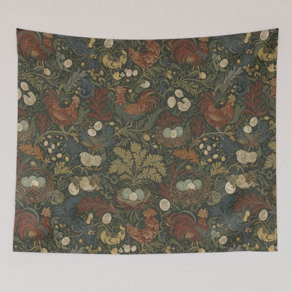Item preview, Cottagecore Pattern | Retro Arcade Carpet Vintage Floral Romantic Art designed and sold by Ruta.