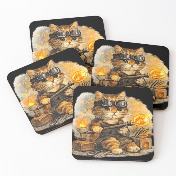 Item preview, Glass Blowing - cat glass artist designed and sold by DamioPolArt.