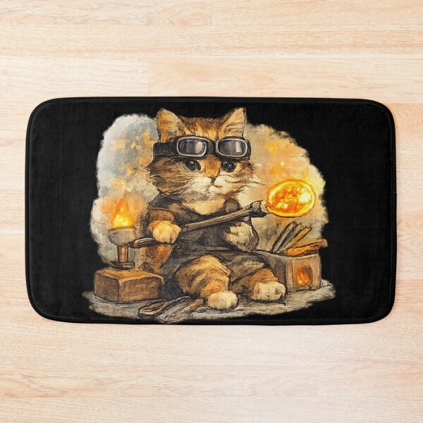 Item preview, Glass Blowing - cat glass artist designed and sold by DamioPolArt.