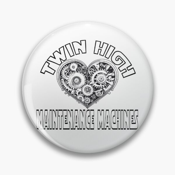 Item preview, Twin High Maintenance Machines Shirt - Steampunk Mechanical Gear Heart Graphic Black Background Streetwear designed and sold by BestChoiceService.