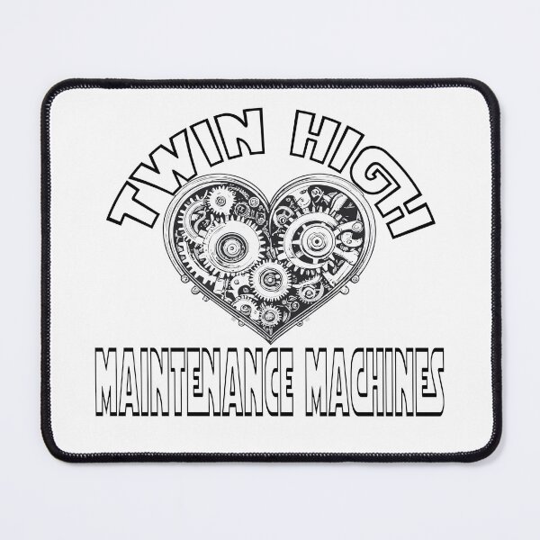 Item preview, Twin High Maintenance Machines Shirt - Steampunk Mechanical Gear Heart Graphic Black Background Streetwear designed and sold by BestChoiceService.