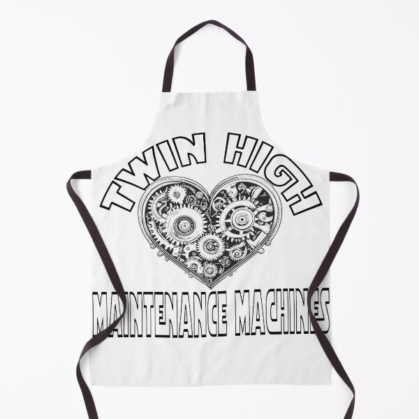 Item preview, Twin High Maintenance Machines Shirt - Steampunk Mechanical Gear Heart Graphic Black Background Streetwear designed and sold by BestChoiceService.