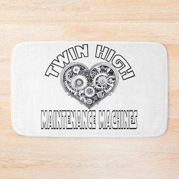 Item preview, Twin High Maintenance Machines Shirt - Steampunk Mechanical Gear Heart Graphic Black Background Streetwear designed and sold by BestChoiceService.